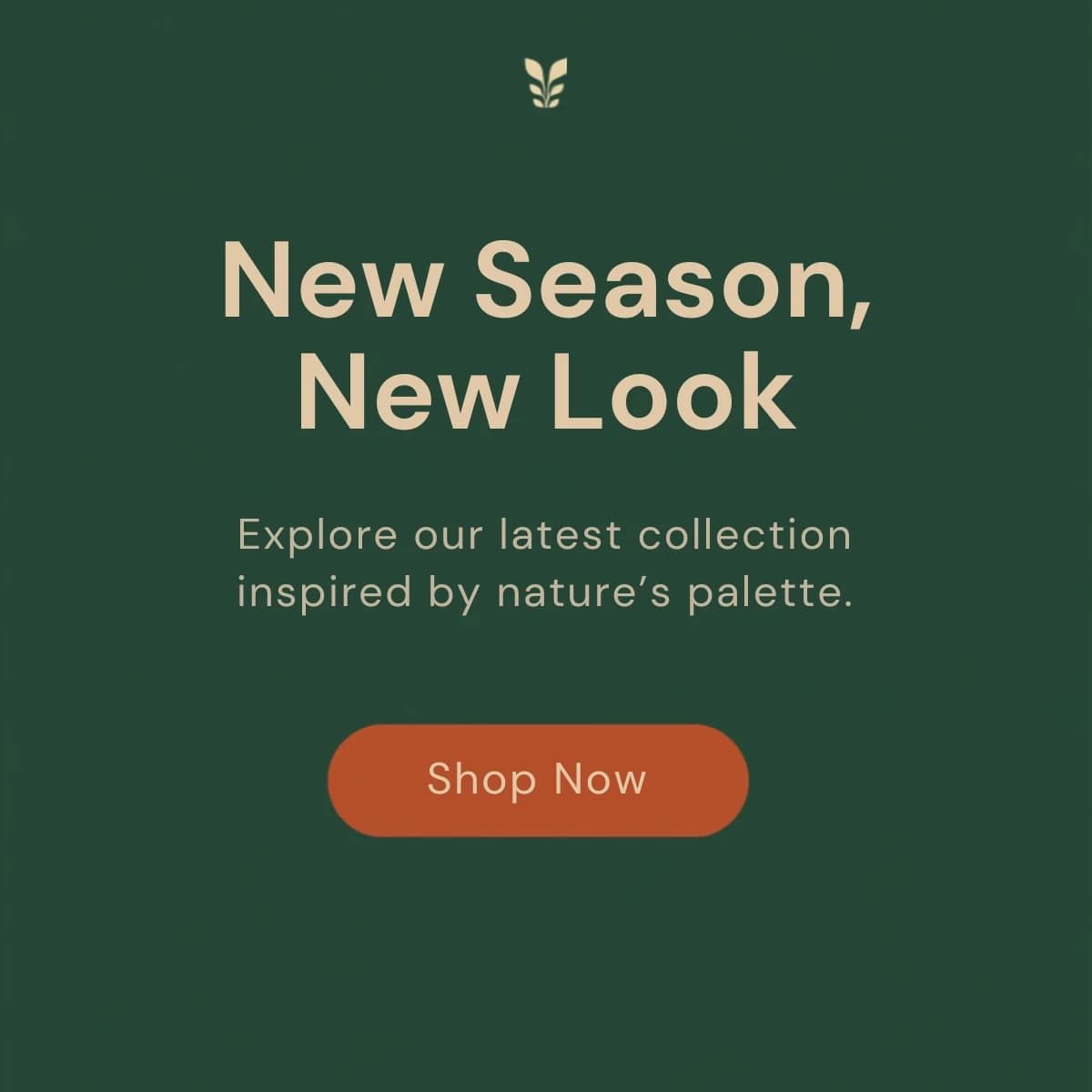 Example social templates from the Fern & Fold demo brand kit